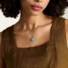 Cancer Sutton Zodiac Gold-Tone Stainless Steel Black Mother-of-Pearl Pendant Necklace