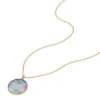 Cancer Sutton Zodiac Gold-Tone Stainless Steel Black Mother-of-Pearl Pendant Necklace
