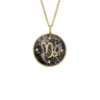 Capricorn Sutton Zodiac Gold-Tone Stainless Steel Gray Hematite Pendant Necklace