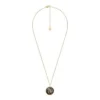 Capricorn Sutton Zodiac Gold-Tone Stainless Steel Gray Hematite Pendant Necklace