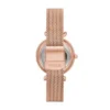 Carlie Mini Automatic Rose Gold-Tone Stainless Steel Mesh Watch