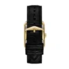 Carraway Three-Hand Black Croco Leather Watch