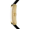 Carraway Three-Hand Black Croco Leather Watch