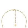 Ellis All Stacked Up Gold-Tone Stainless Steel Y-Neck Necklace