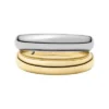 Ellis Domed Collection Two-Tone Stainless Steel Stack Ring