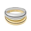 Ellis Domed Collection Two-Tone Stainless Steel Stack Ring