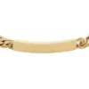 Ellis Gold-Tone Stainless Steel ID Bracelet