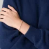 Ellis Pavé Glitz Rose Gold-Tone Brass Tennis Chain Bracelet