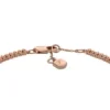 Ellis Pavé Glitz Rose Gold-Tone Brass Tennis Chain Bracelet