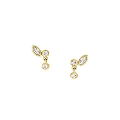 Ellis Toi Et Moi Gold-Tone Brass Stud Earrings Ellis Toi Et Moi Gold-Tone Brass Stud Earrings