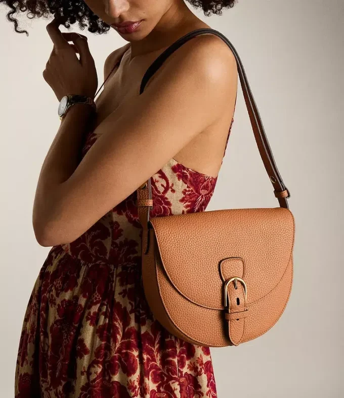 Everleigh Leather Large Flap Crossbody Bag