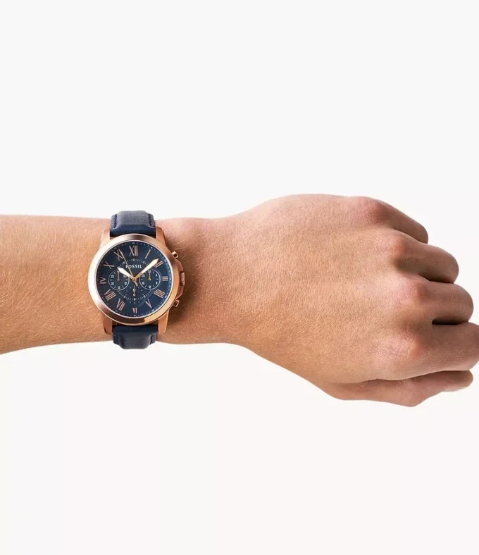 Grant Chronograph Navy Leather Watch Grant Chronograph Navy Leather Watch