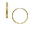 Harlow Linear Texture Gold-Tone Stainless Steel Hoop Earrings Harlow Linear Texture Gold-Tone Stainless Steel Hoop Earrings