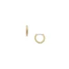 Harlow Linear Texture Gold-Tone Stainless Steel Hoop Earrings Harlow Linear Texture Gold-Tone Stainless Steel Hoop Earrings