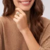 Harlow Linear Texture Two-Tone Stainless Steel Prestack Ring