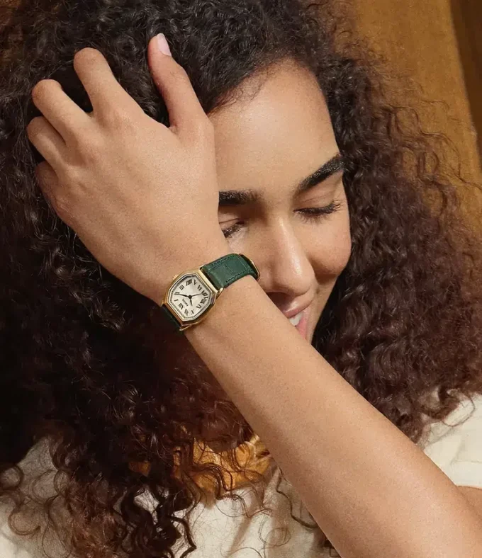 Harlow Three-Hand Green Croco Leather Watch Harlow Three-Hand Green Croco Leather Watch