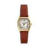 Harlow Three-Hand Medium Brown Leather Watch
