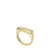 Heritage D-Link Glitz Gold-Tone Stainless Steel Signet Ring Heritage D-Link Glitz Gold-Tone Stainless Steel Signet Ring