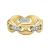 Heritage D-Link Glitz Two-Tone Stainless Steel Band Ring
