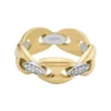Heritage D-Link Glitz Two-Tone Stainless Steel Band Ring