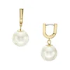 Heritage Pearl D-Link Gold-Tone Stainless Steel Hoop Earrings Heritage Pearl D-Link Gold-Tone Stainless Steel Hoop Earrings