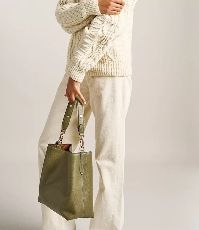 Jessie Leather Bucket Shoulder Bag