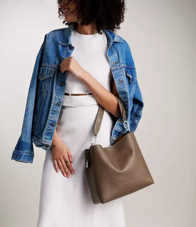 Jessie Leather Bucket Shoulder Bag