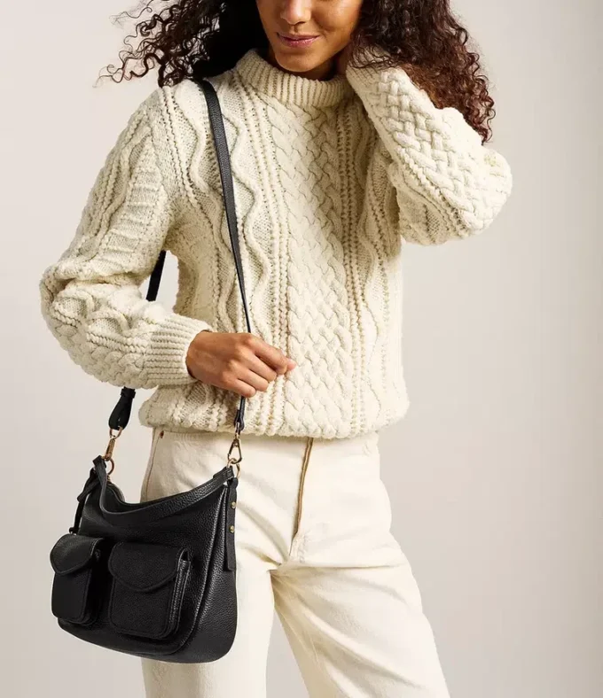 Jolie Leather Cargo Crossbody Bag