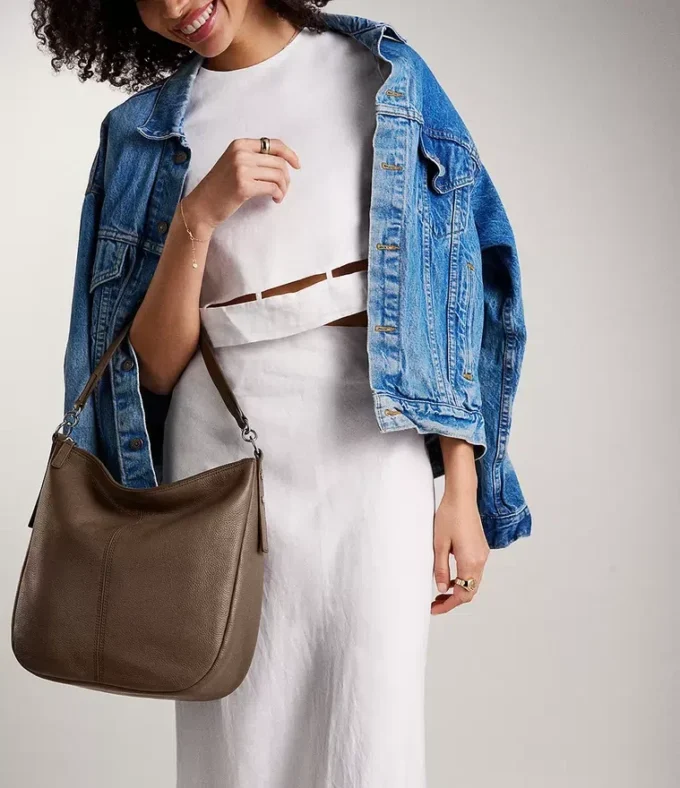 Jolie Leather Hobo Bag