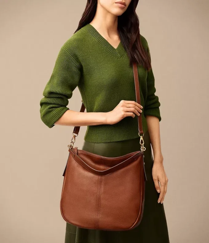 Jolie Leather Hobo Bag