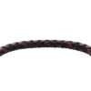 Machine Knurled Texture Leather and Stainless Steel Station Bracelet