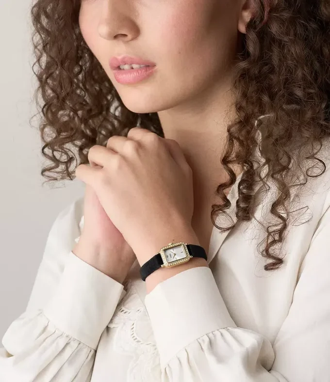 Raquel Mini Two-Hand Black Velvet Watch Raquel Mini Two-Hand Black Velvet Watch