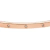Sadie Shine Bright Rose Gold-Tone Stainless Steel Bangle Bracelet