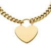 Sutton Gold-Tone Stainless Steel Heart Bracelet