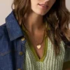Sutton Gold-Tone Stainless Steel Heart Necklace