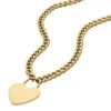 Sutton Gold-Tone Stainless Steel Heart Necklace