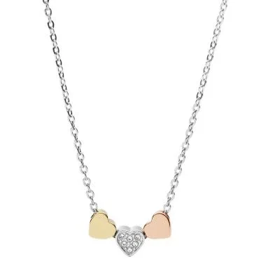 Sutton Heart Tri-Tone Steel Necklace Sutton Heart Tri-Tone Steel Necklace