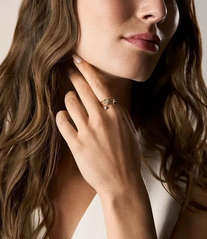 Sutton Heartbeat Gold-Tone Brass Prestack Ring